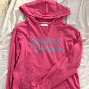 Spiritual Gangster Pink Logo Hooded Pullover